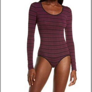NWT Yummie Long Sleeve Cotton Bodysuit Sz M/L